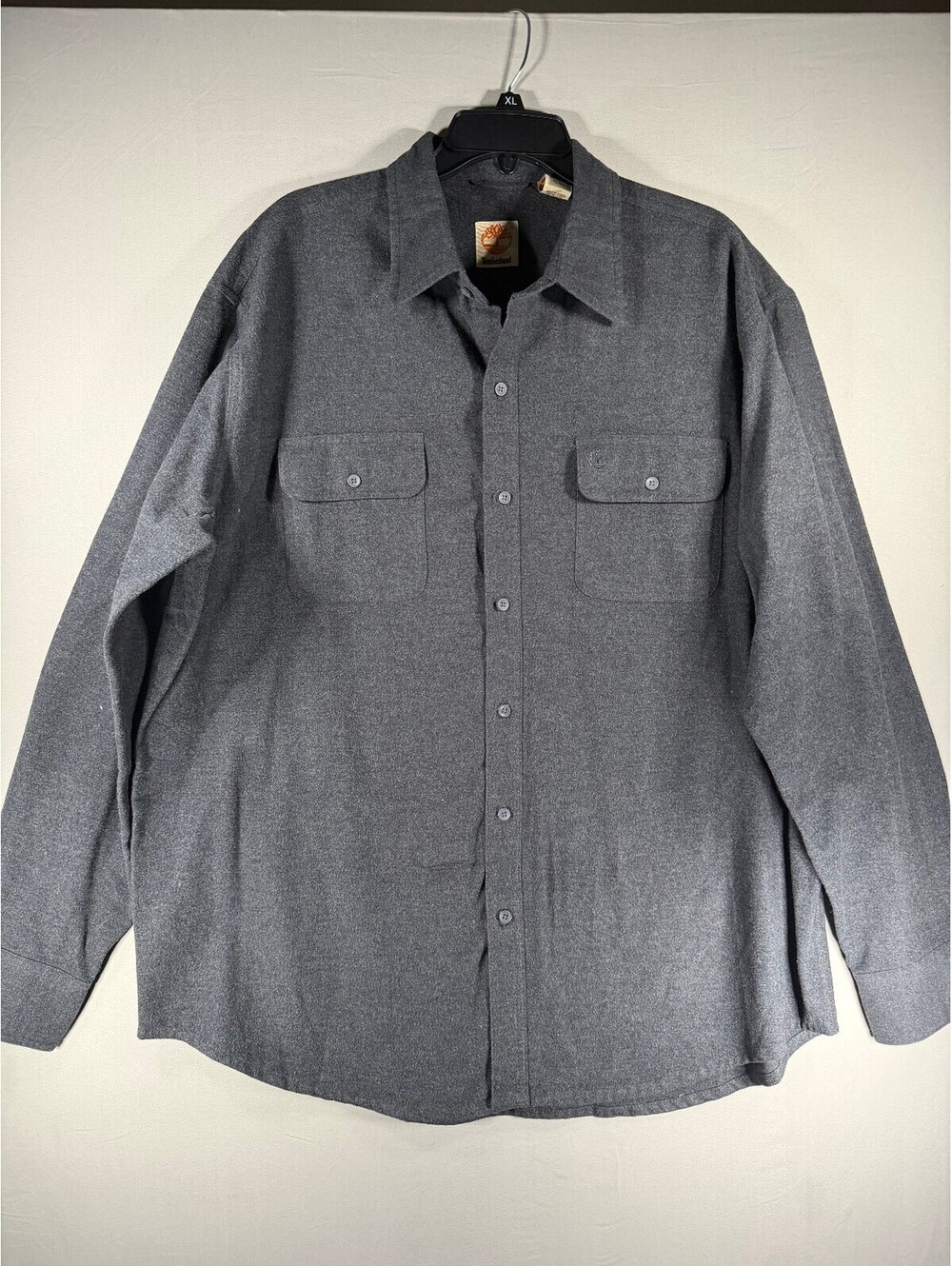 Timberland Men's Gray Button-Up 100% Cotton Shirt Size XL